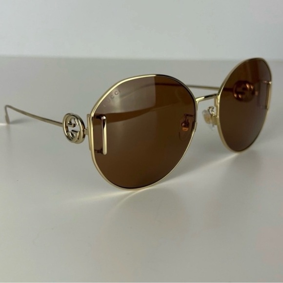 NEW GUCCI AUTHENTIC DESIGNER ROUND SUNGLASSES - Picture 7 of 12